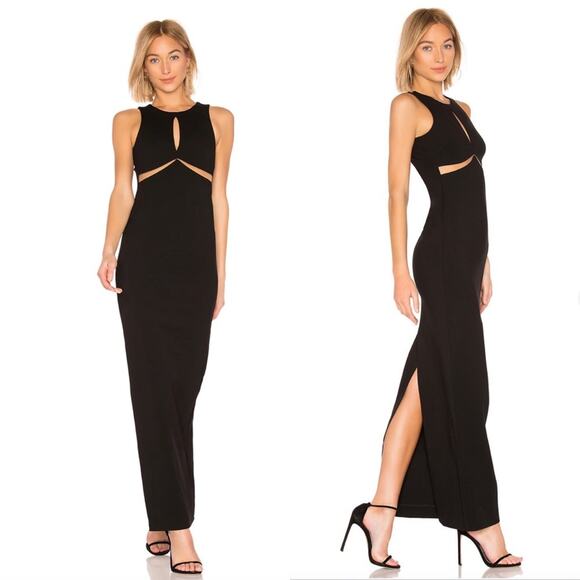 New Lovers + Friends Saskeah Sheer Cutout Maxi Dress Size Small